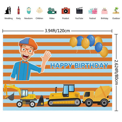 Happy Birthday Party Supplies Set — Cartoon Movie Theme Flag Banner, Paper Tableware, Latex Balloons & Cake Topper Decoration