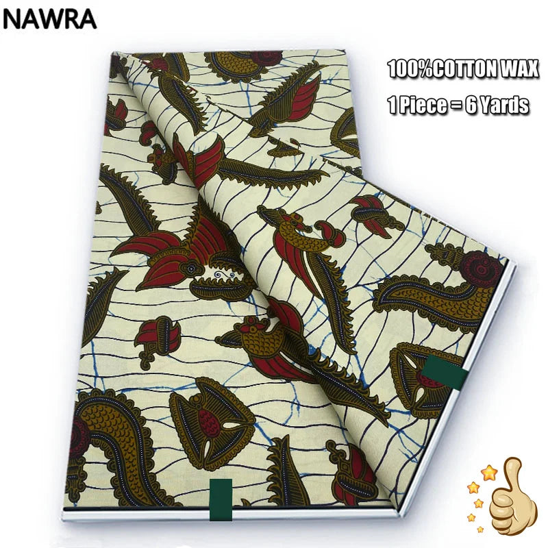 100% Cotton African Wax Print Fabric - High Quality Original Real Wax Ankara Batik Pagne Nigeria Style Sewing Fabric