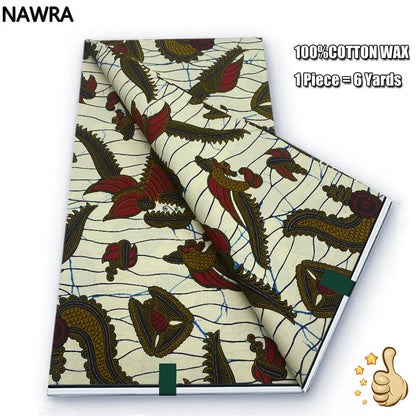 100% Cotton African Wax Print Fabric - High Quality Original Real Wax Ankara Batik Pagne Nigeria Style Sewing Fabric
