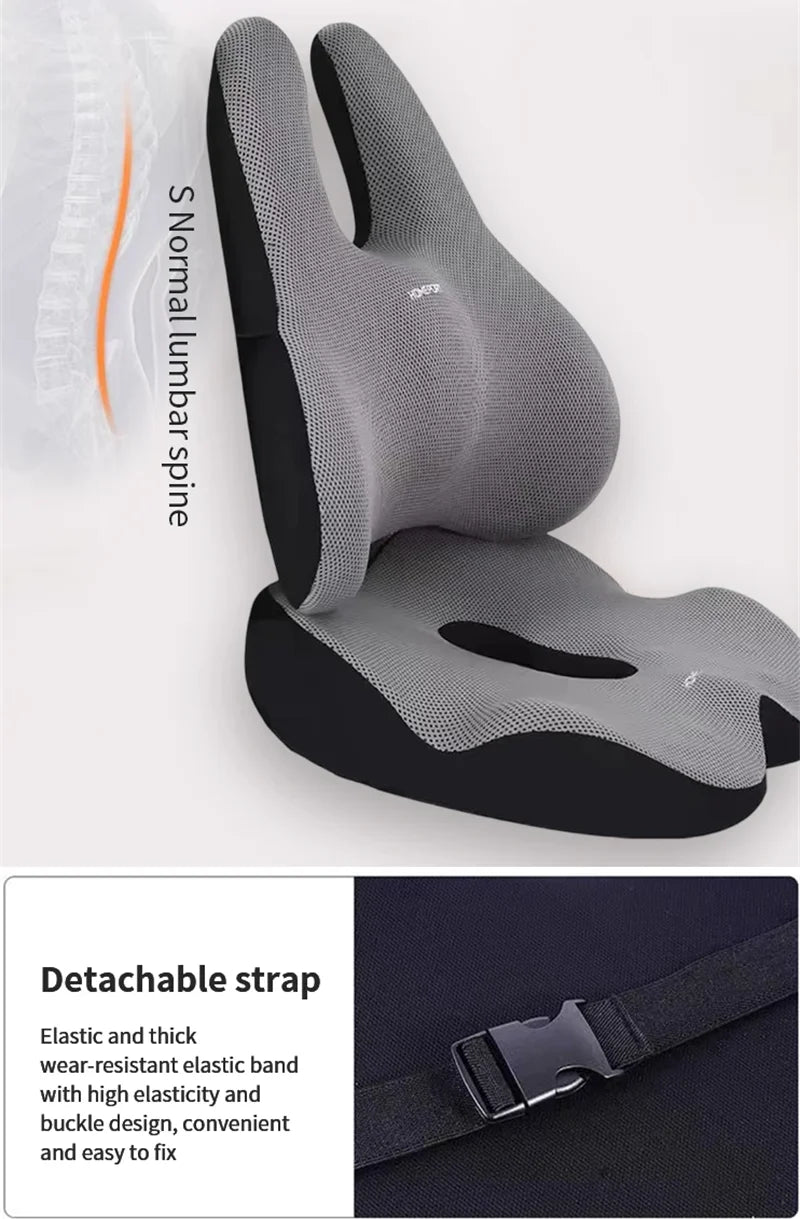 Pelvic Tilt Correction Seat Cushion – Memory Foam Butt Cushion for Home, Office, and Car, Thickened Support Pad