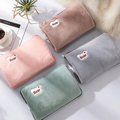Rechargeable Electric Hot Water Bag - Soft Hand Warmer with EU Plug - Reusable and Convenient Pocket-Sized Warmth for Winter