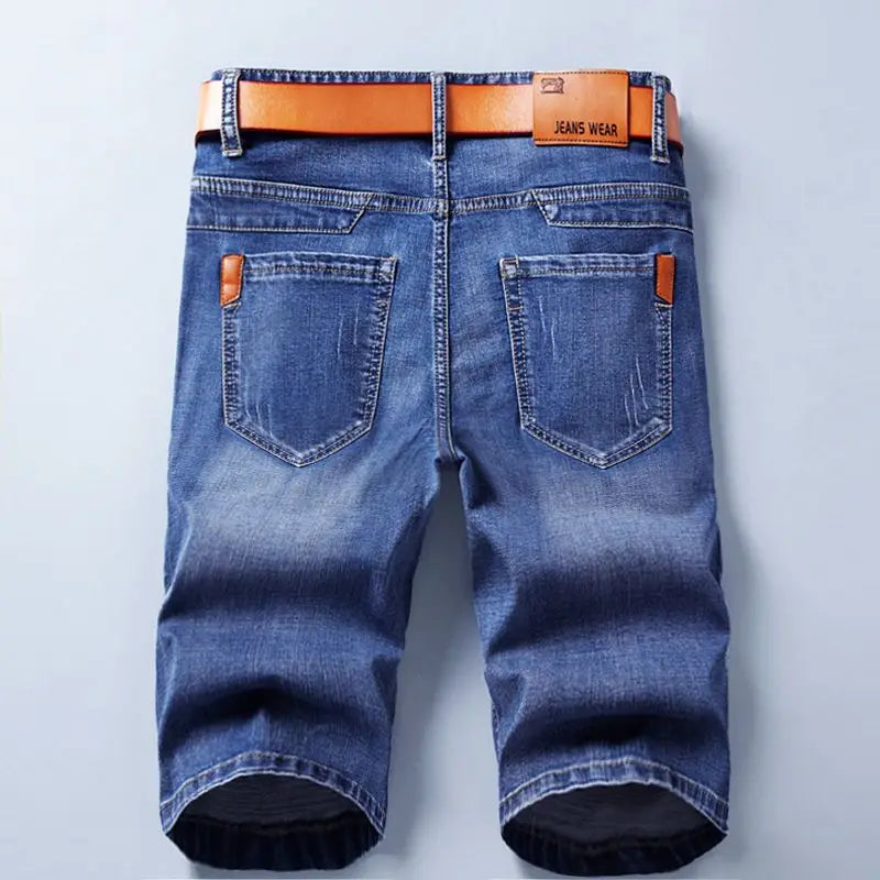 Men's Slim Fit Stretch Denim Shorts – Fashion Straight Black Summer Jeans