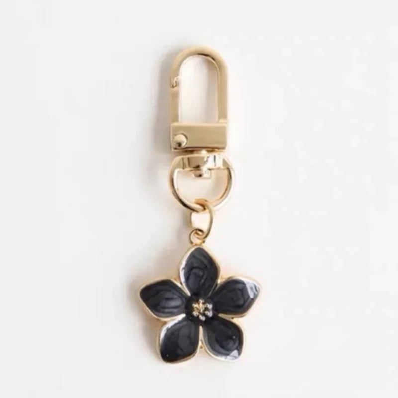 White Pear Blossom Keychain — Cute Couple Matching Keyrings & Boutique Accessories