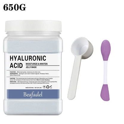 650g/200g Soft Hydro Jelly Mask Powder – DIY Hydrojelly Peel Off Masks with Hyaluronic Acid & Rose for Facial Skin Care