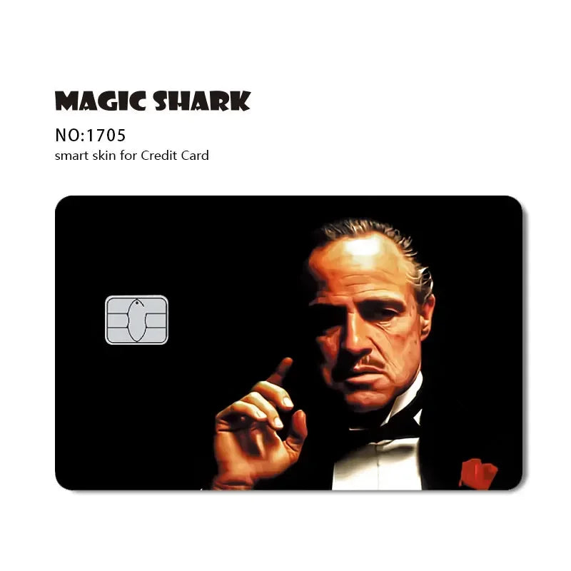 Conch Money Bow Anime Card Sticker - Spend or Save Meme Credit Debit Card Skin