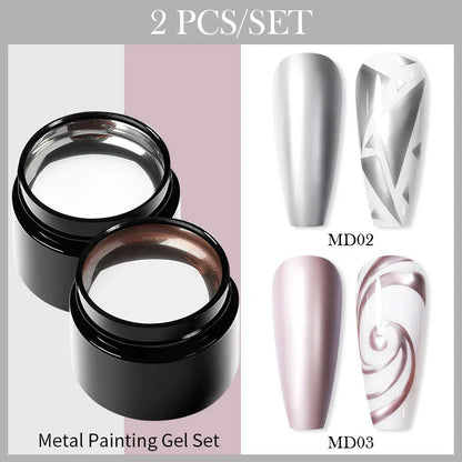 BORN PRETTY Spider Wire Gel Nail Polish 5ml - Flower Drawing & Creative Point-to-Line Nail Art Gel Varnish
