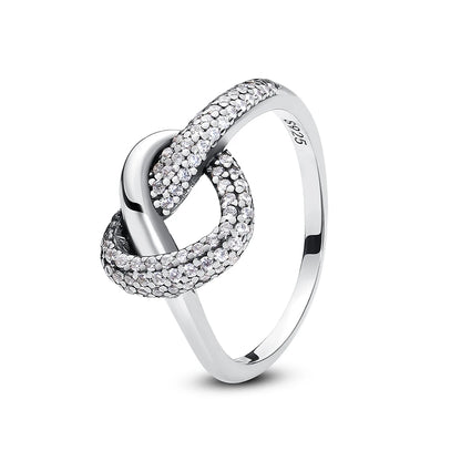925 Sterling Silver Women’s Ring – Crown, Heart & Wishbone Design with Crystal, Rose Gold Engagement & Wedding Jewelry