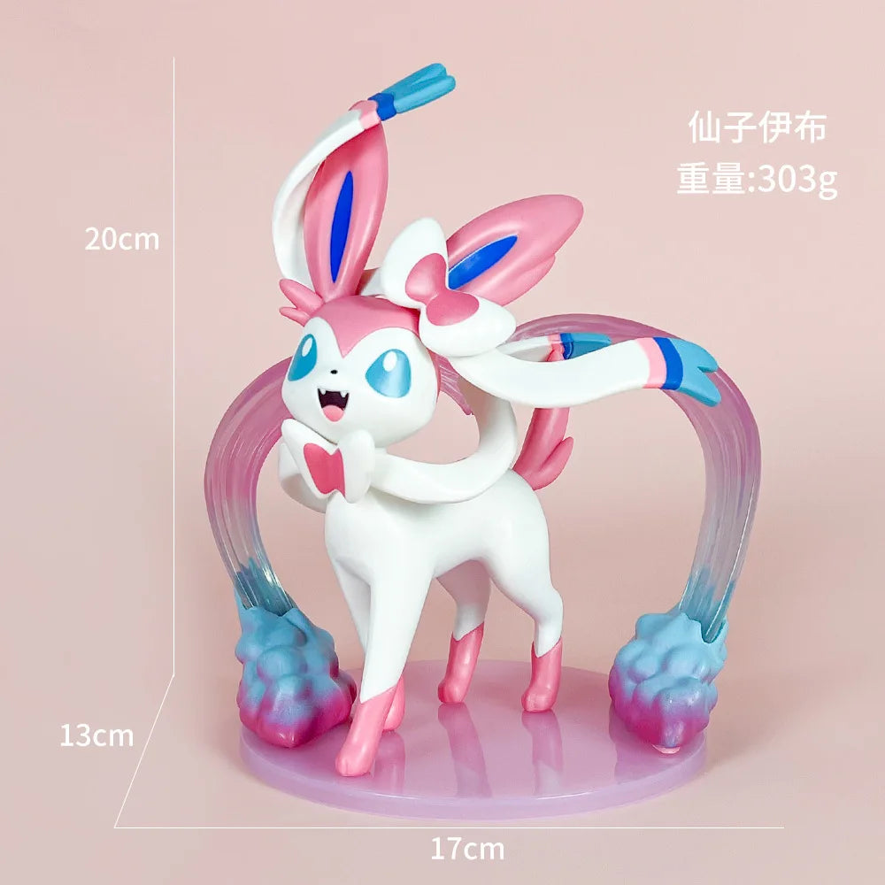 Anime Pokemon Figures – Sylveon, Umbreon, Leafeon Cute Statue Models for Tabletop Collection & Girl’s Birthday Gift