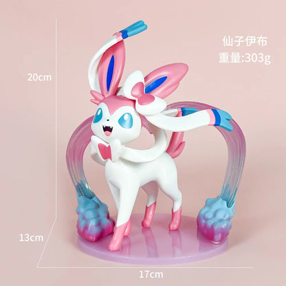 Anime Pokemon Figures – Sylveon, Umbreon, Leafeon Cute Statue Models for Tabletop Collection & Girl’s Birthday Gift