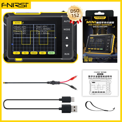 FNIRSI DSO510 DSO152 DSO153 Mini Handheld Oscilloscope - 2-in-1 Digital Scope 48MS/s 10MHz for Electronic Repair