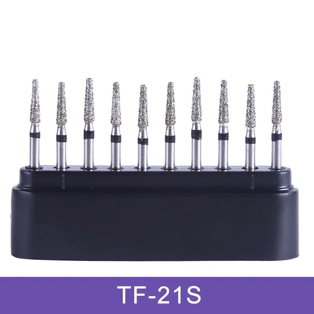 AZDENT Dental Diamond Burs Kit – Multiple Models with Black Storage Box for High-Speed Handpiece