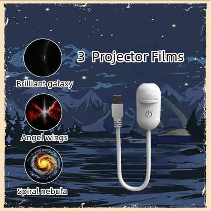 2-in-1 Mini Galaxy Star Projector Night Light – Starry Sky Ambient Bedroom Lamp for Sleep, Relaxation & Home Decoration