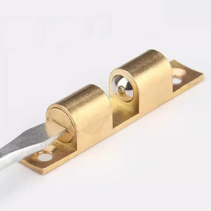 5/1pcs Furniture Door Ball Latch | Brass Double Roller Spring Ball Catch, Adjustable Tension Latch for Cabinets & Closets