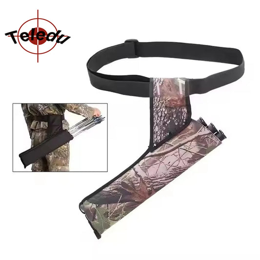 Archery 3-Tube Hip Quiver with Adjustable Belt – Arrow Carry Bag for Hunting & Target Shooting