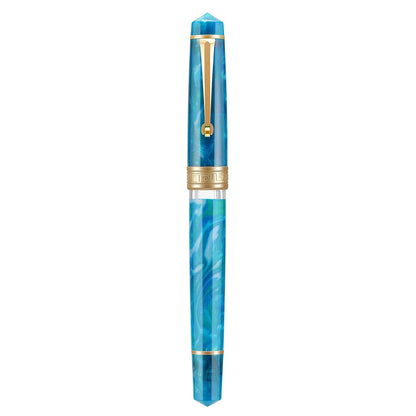 Asvine P20 Piston Filling Fountain Pen – Acrylic with Beautiful Patterns, EF/F/M Nib, Golden Clip, Smooth Writing Office Gift Pen