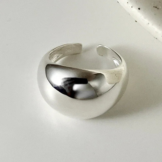 925 Sterling Silver Geometric Ring — BF CLUB Fashion Handmade Ring for Women, Party & Christmas Gift