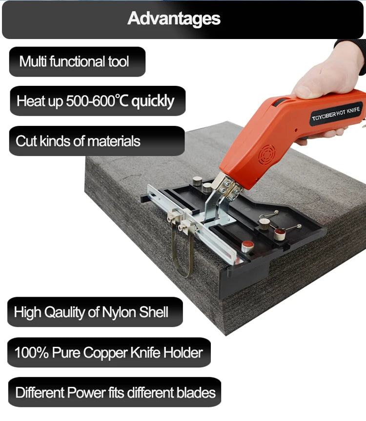 Electric Foam Cutter Hot Knife – Polystyrene, Styrofoam, Fabric, and Rope Cutting Tool for DIY Projects