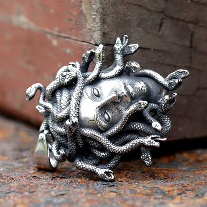 316L Stainless Steel Men’s Medusa Pendant Necklace — Vintage Snake Design Jewelry Accessory, Party Gift with Free Shipping