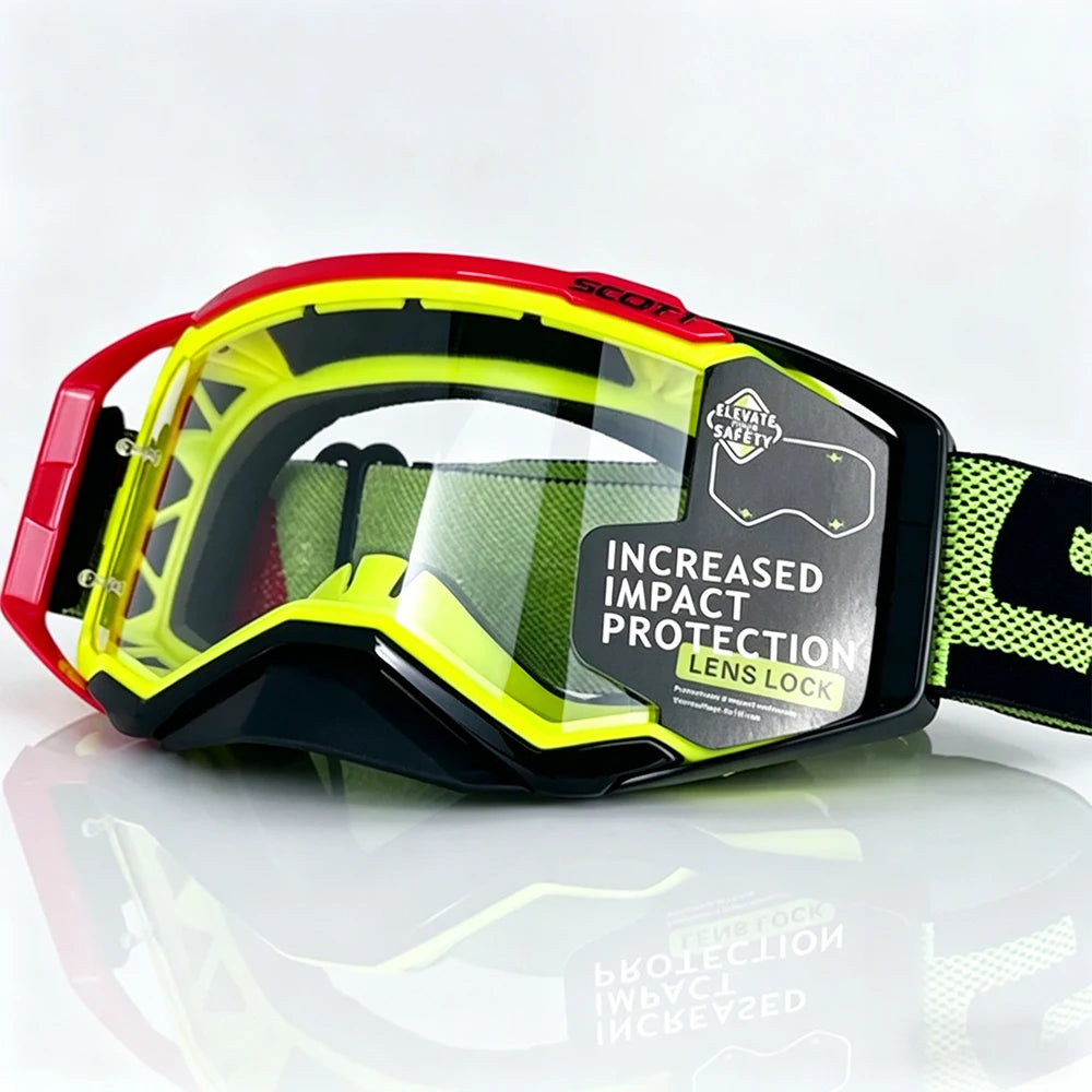Windproof Motorcycle Goggles with HD Lenses – Off-Road Motocross & Cycling Safety Glasses for Men