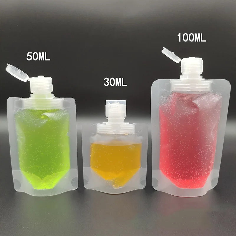 30/50/100ml Refillable Travel Packaging Bags – Portable Lotion, Shampoo, Shower Gel & Makeup Fluid Bottles for Cosmetics