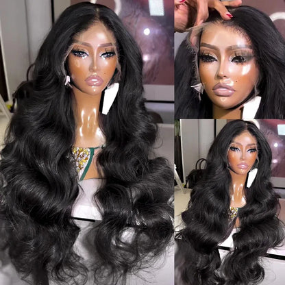 40 Inch 13x6 HD Transparent Lace Frontal Wig – Body Wave & Water Wave, 200 Density 100% Raw Remy Human Hair for Women