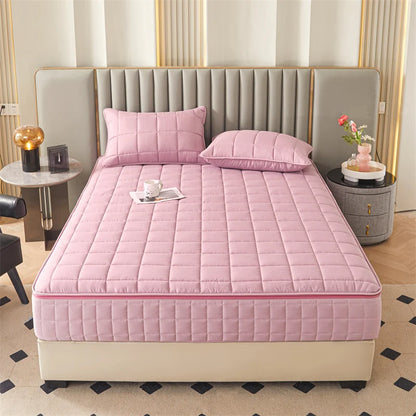 Six Sided Zipper Mattress Cover - Thick Quilted Fitted Mattress Protector Pad with Full Enclosure Customized Size