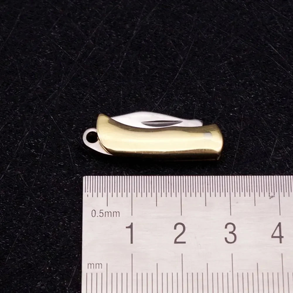 Stainless Steel Folding Knife Keychain - Multifunctional Portable Paring, Unboxing & Utility Tool