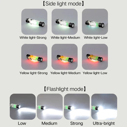 Mini USB Rechargeable LED Keychain Flashlight - Super Bright Magnetic Portable Light for Outdoor, Camping & Emergency Use