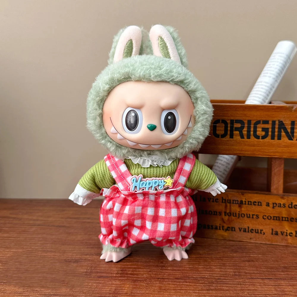 Plush Doll Clothing Set — Trendy Outfit Accessories for Labubu Dolls, Perfect Girl Gift