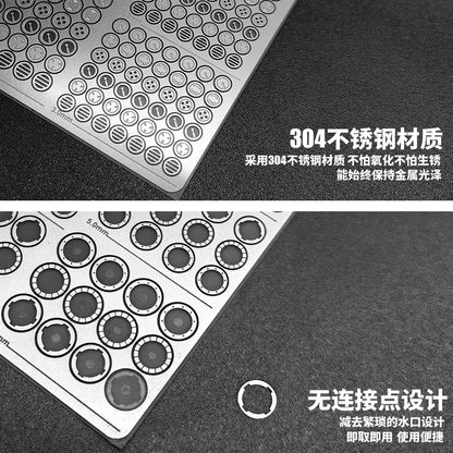 Model Metal Etching Detail Chip Set – Gunpla Plastic Model Modification Accessories for HG MG RG Full Body Groove Detailing