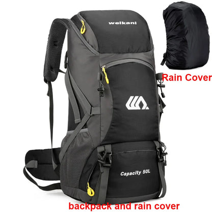 50L Travel Backpack for Men — Large Waterproof Hiking, Camping & Mountaineering Rucksack, Outdoor Sports Luggage Bag