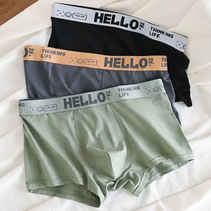 1/5PCS Men's Breathable Underwear – Comfy, Quick-Drying Stretchy Boxer Trunks, Sexy & Trendy Boxer Panties