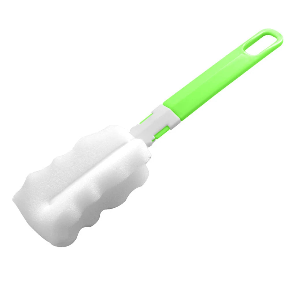 20/30cm Long Handle Bottle Cleaning Brush – Soft Sponge Cleaner for Water Bottles, Glass Cups & Vacuum Flasks Washing Tool