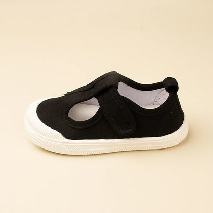 Spring & Autumn Kids Canvas Shoes — Personalized T-Shaped Breathable Sneakers for Children, Model EW8268