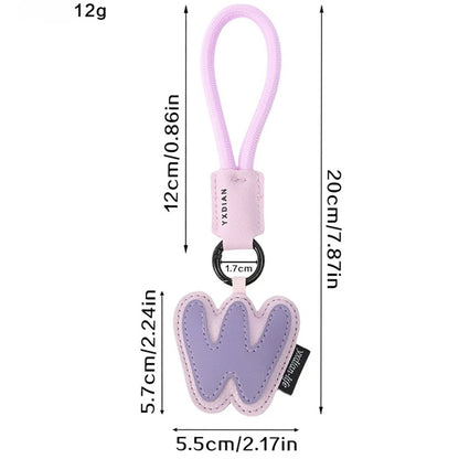 A-Z Leather Initial Keychain - Braided Wristband Pendant for Men & Women, Car, Bag & Phone Case Charm