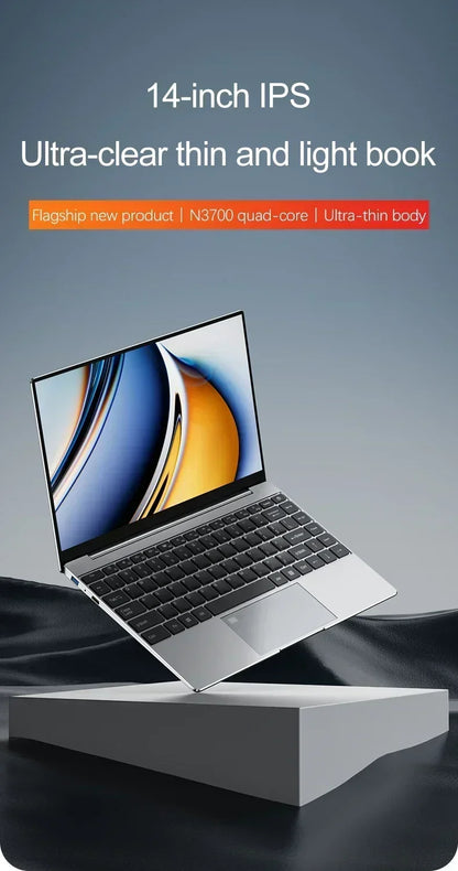 14.1” Ultra Slim Laptop – 16GB RAM, 2TB SSD, Intel N3700, 1920x1080 Display, Windows 11 Pro