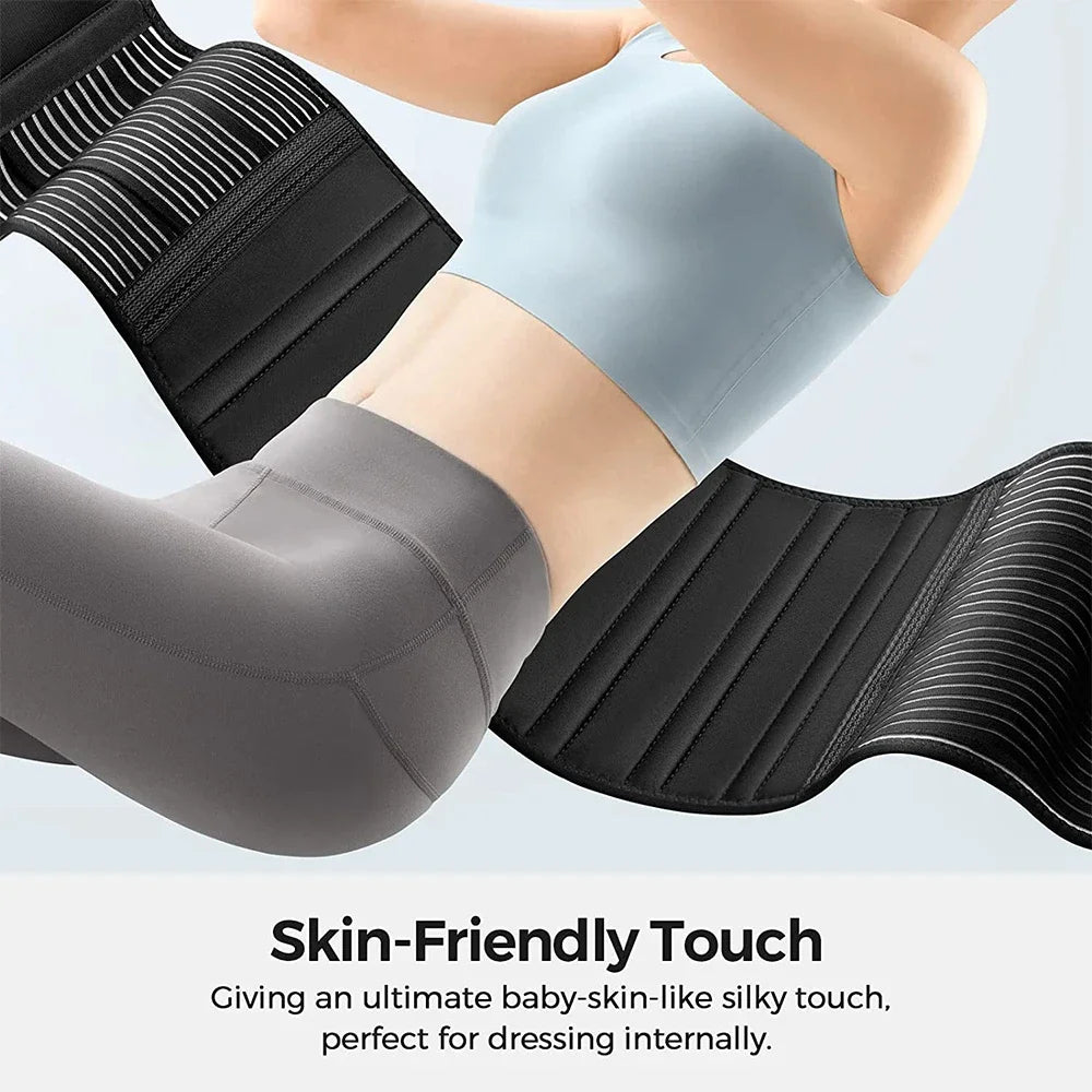 Tcare Sports Lower Back Brace with 6 Stays – Breathable Lumbar Support Belt for Pain Relief, Work Support & Anti-Skid Stability Strap
