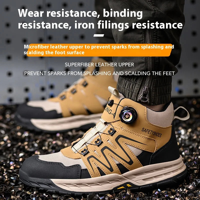 Men’s Safety Work Boots – Indestructible Steel Toe Sneakers, Anti-Smash & Anti-Puncture Tactical Shoes
