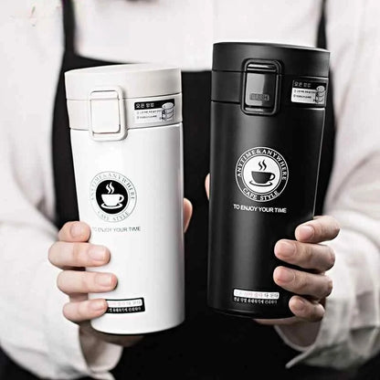 380/510ML Stainless Steel Vacuum Insulated Coffee Cup — Thermal Travel Mug Keeps Drinks Hot & Cold for Car & Outdoor Sports
