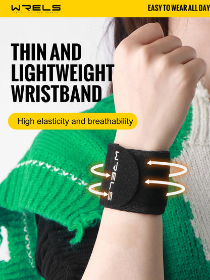WRELS Adjustable Sports Wristband — Elastic Compression Wrist Wraps for Basketball, Weight Training, and Support