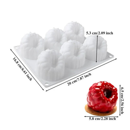 Raspberry & Strawberry Silicone Mousse Mold — Chocolate, Fondant & Dessert Baking Tool for Home & Bakery