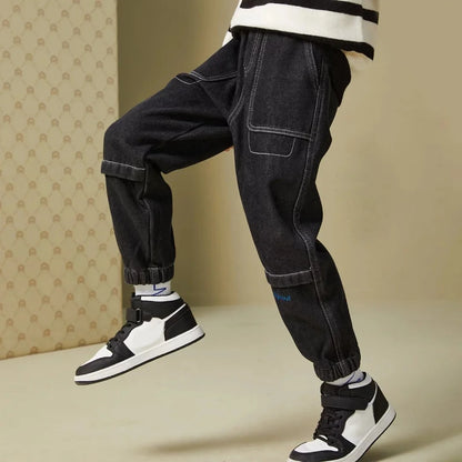 Kids Boys Skinny Jeans - Classic Denim Casual Pants for Ages 5-13