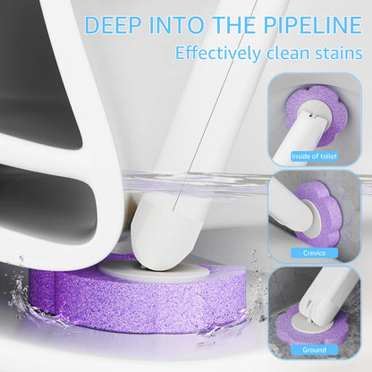18/36Pcs Disposable Toilet Brush Kit - Wall-Mounted Bathroom Cleaning Tool with Long Handle & Refill WC Accessories