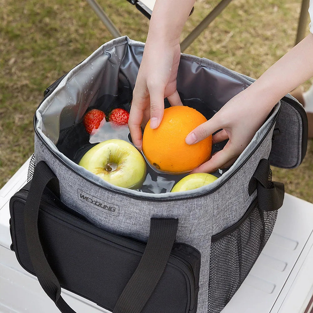 14L Portable Insulated Lunch Bag – Waterproof Thermal Cooler Backpack, Durable Oxford Food Storage Box for Camping, Travel & Daily Use Ice Pack Lunch Case