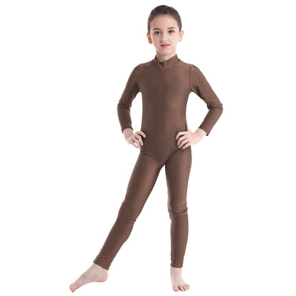 Kids Girls Full Body Gymnastics Bodysuit, Ballet Dance Jersey Leotard, Jumpsuit Sports Unitard, Children Dancewear and Sportswear