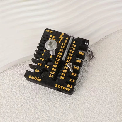 Wire Gauge Measuring Tool - Portable Double-Sided Thickness Ruler for Screw Size and Material Measurement