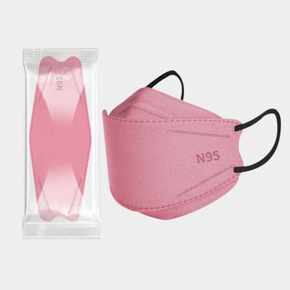 20-120PCS Disposable Fish-Shaped KN95 Face Masks – 4-Layer Protective, Breathable Mask for Men & Women