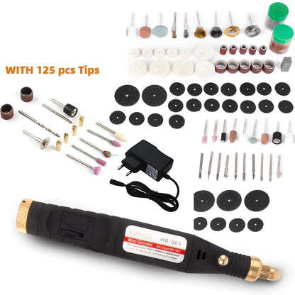 Adjustable 5-Speed Electric Rotary Tool – 5000-18000 RPM Dremel Grinder Engraver Pen with 165-Piece Tip Set