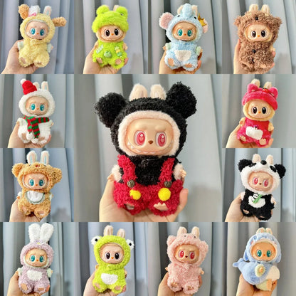 13 Styles Cute Mini Plush Doll Clothes - Outfit Accessories for Kpop Exo Labubu II Idol Dolls, Jumpsuits & Party Clothing