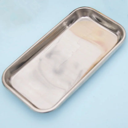 Stainless Steel Cosmetic & Tattoo Storage Tray – Surgical, Dental & Fake Nail Tool Organizer